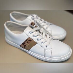 Ralph Lauren Janson II WOMENS Sneakers Leopard/brown.  Sz 9 Excellent Preowned